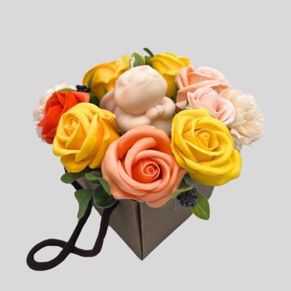 Mydlany Flower Box z zajączkiem