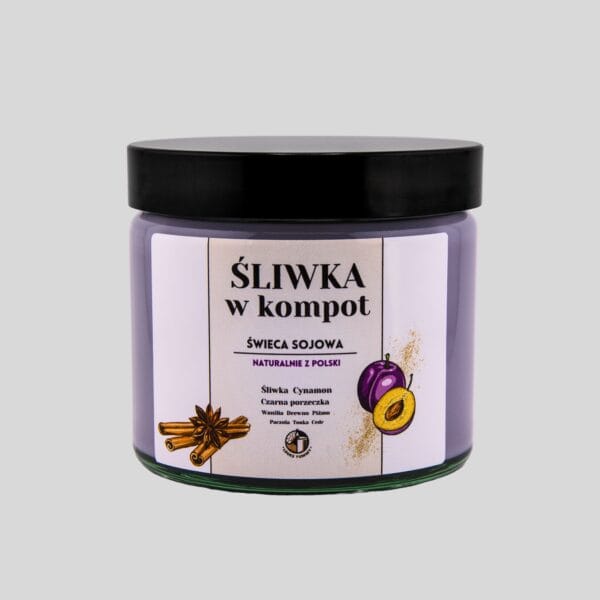 świeca zapachowa Śliwka w kompot - cyna,on, śliwka - 250 ml