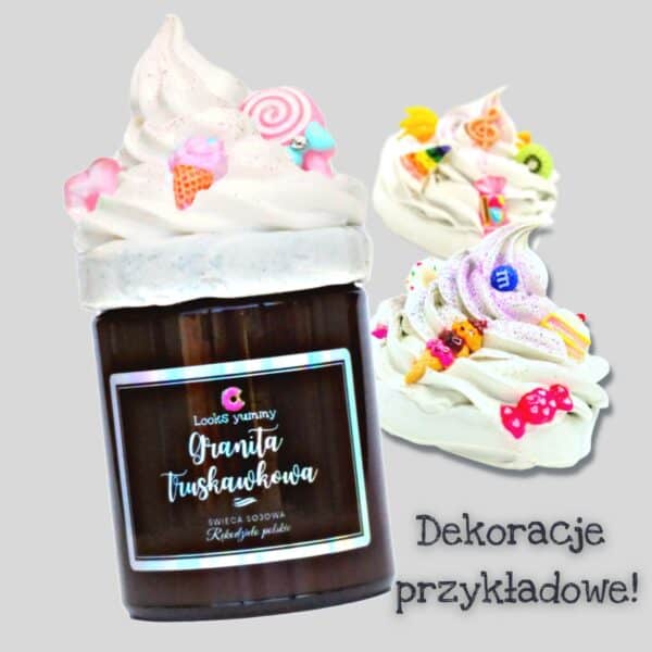 świeca dekorowana looks yummy