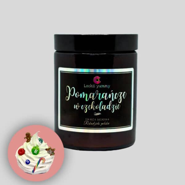 świeca sojowa zapachowa pomarańcze w czekoladzie 180 ml looks yummy