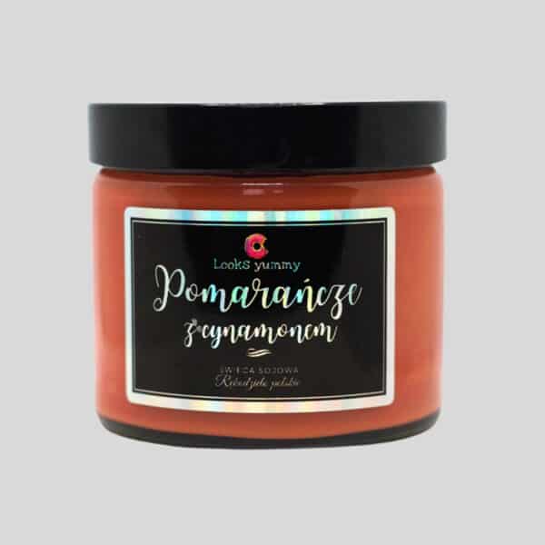 Świeca sojowa zapachowa pomarańcze z cynamonem 250ml