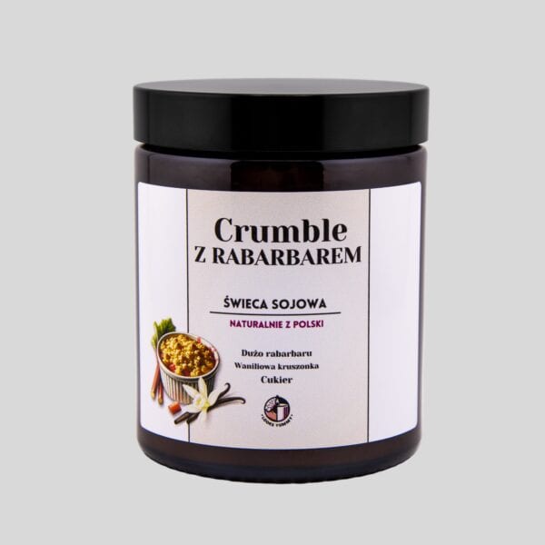 świeca zapachowa crumble z rabarbarem