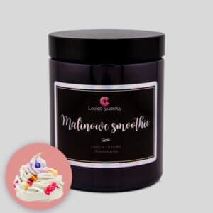 świeca zapachowa, sojowa, malinowe smoothie, 180 ml