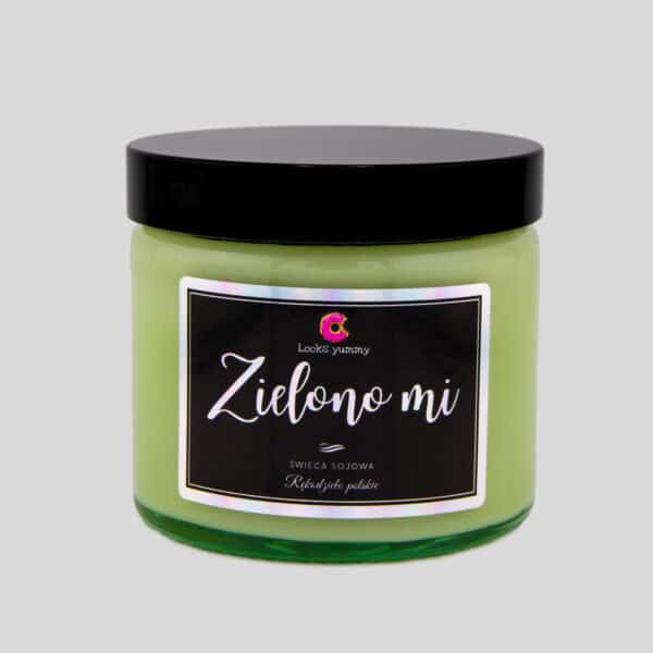 świeca zapachowa, sojowa Zielono mi - zielona herbata i bergamotka- 250 ml