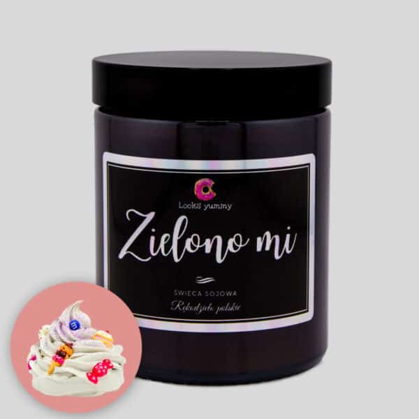 świeca zapachowa, sojowa zielono mi- zielona herbata i bergamotka - 180 ml