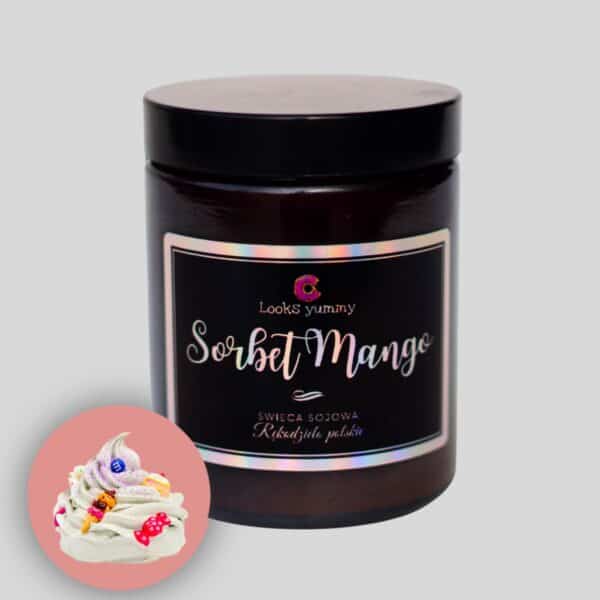 świeca zapachowa, sojowa sorbet mango 180 ml