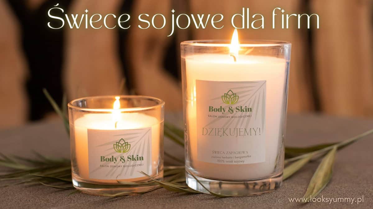świece sojowe dla firm, na zamówienie